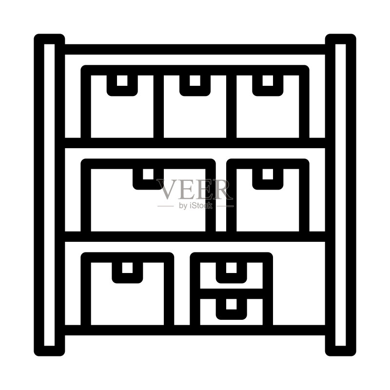 仓库轮廓图标图标素材