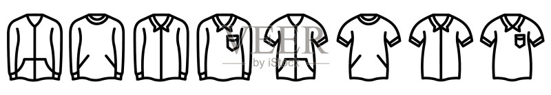 服装系列图标图标素材