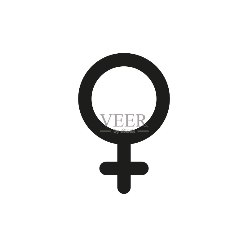 白色背景上的女性图标图标素材