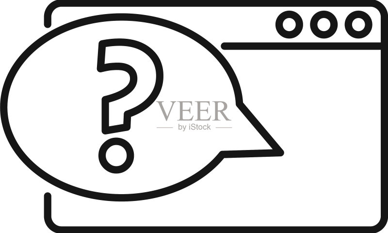 Web请求图标轮廓在线图标素材