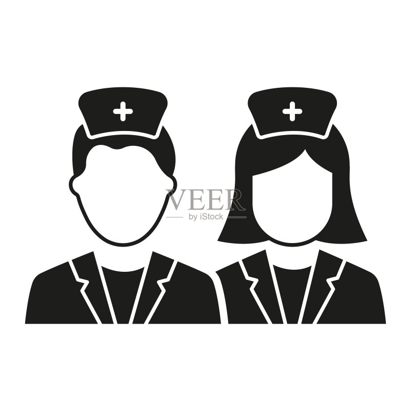 男女医生剪影图标图标素材