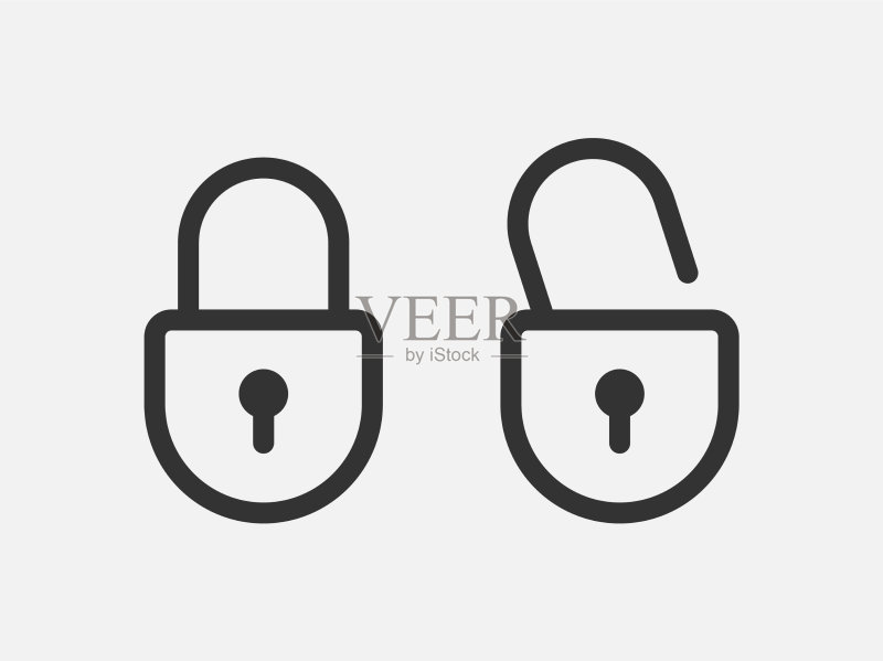 关闭图标取消符号挂锁网页设计图标素材