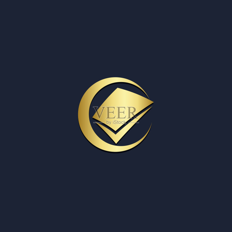 纸质金色logo图标素材
