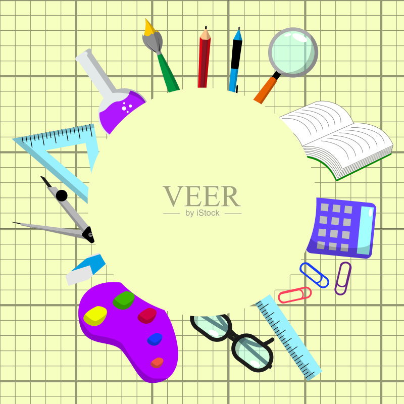 学习拼贴工具留白图标素材