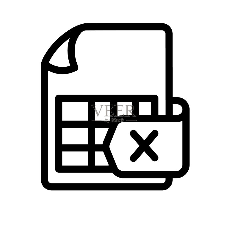 Excel文档文件纸张单页图标素材