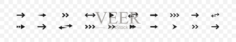 箭头图标集。箭头集合。光标图标。矢量图图标素材