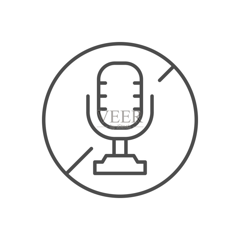 静音轮廓图标图标素材