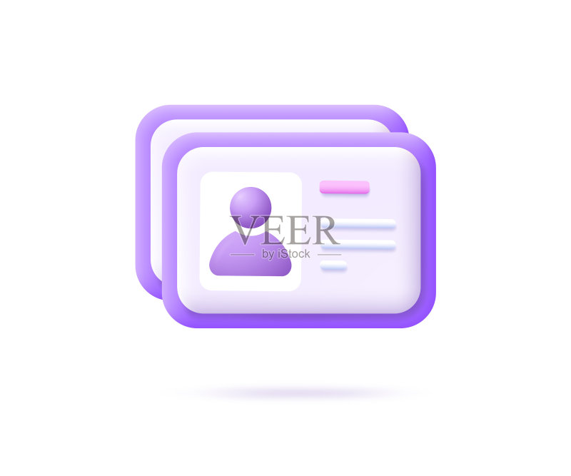 3D 隔离证件卡图标图标素材