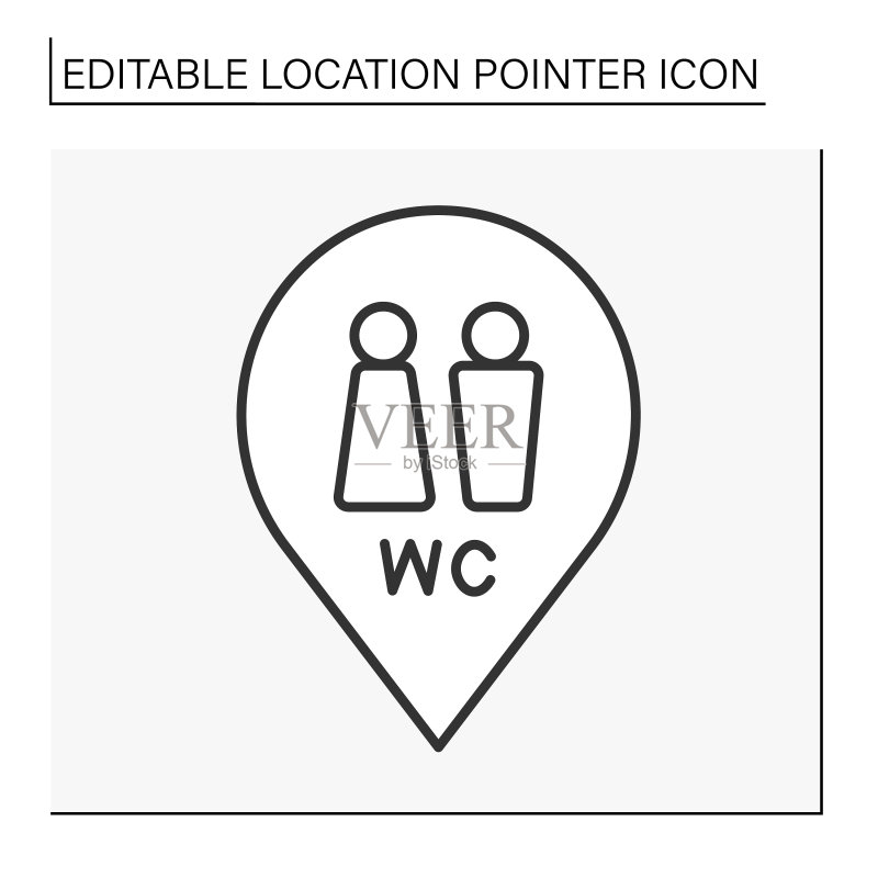 WC符号线条图标图标素材