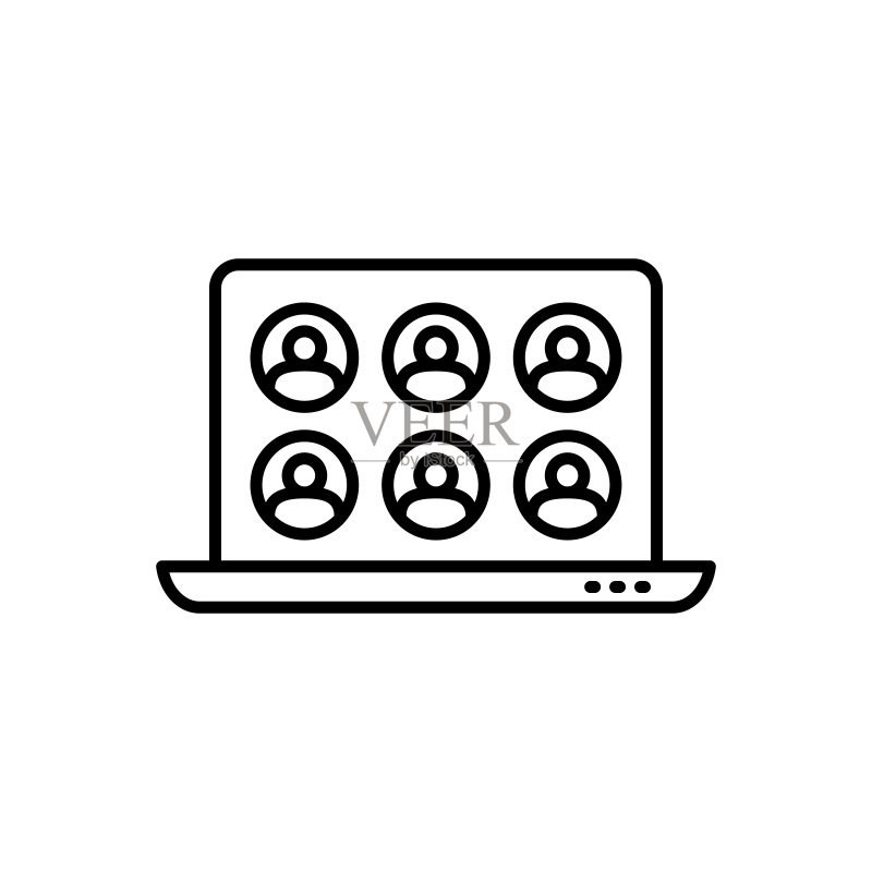 矢量会议图标。标志图标素材