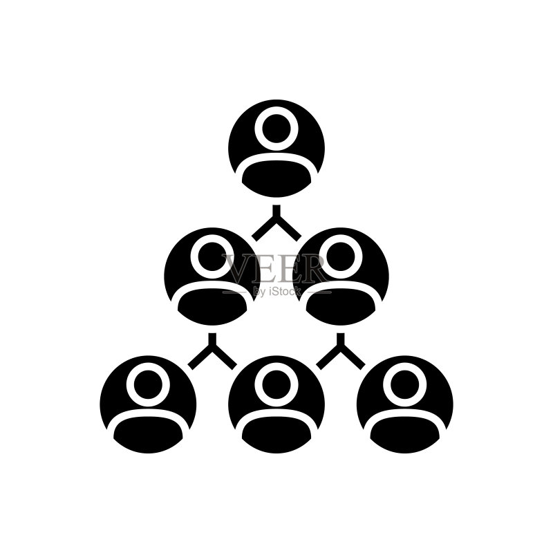 矢量社交群体图标。标识图标素材