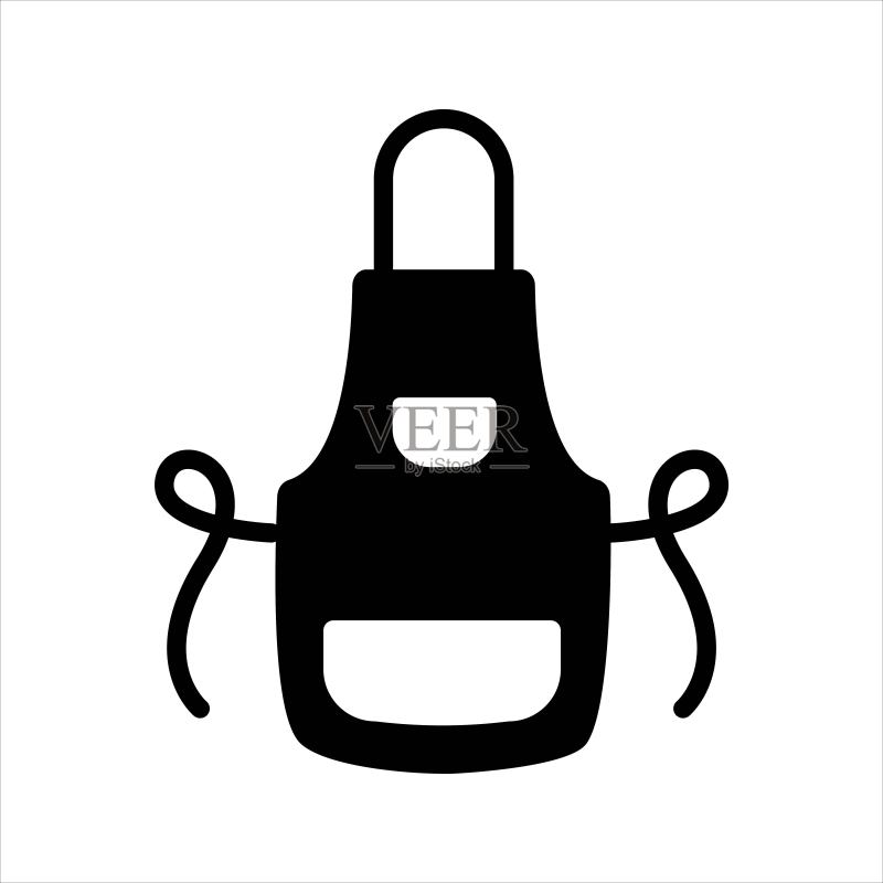 单色风格的优质围裙图标图标素材