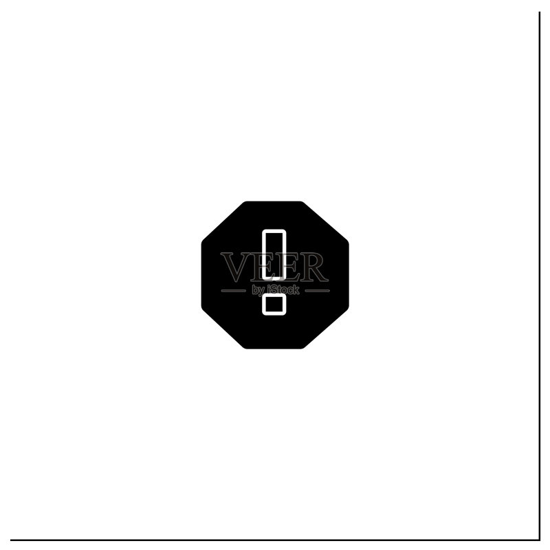 八边形危险标志字形图标图标素材