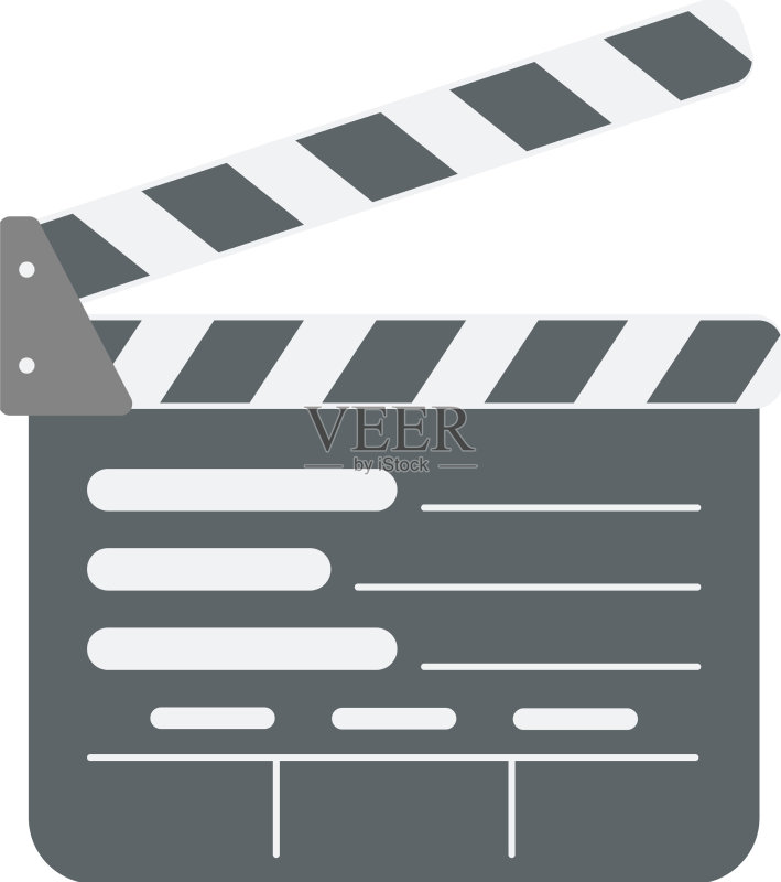 电影导演场记板隔离图标设计图标素材