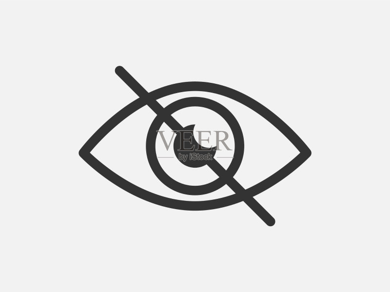 显示密码图标眼睛符号视觉隐藏图标素材