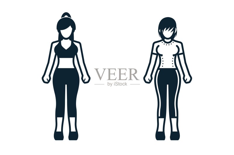 人物、女性、时尚、白色背景服装图标图标素材