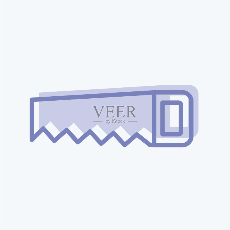 时尚双色风格的手锯图标图标素材