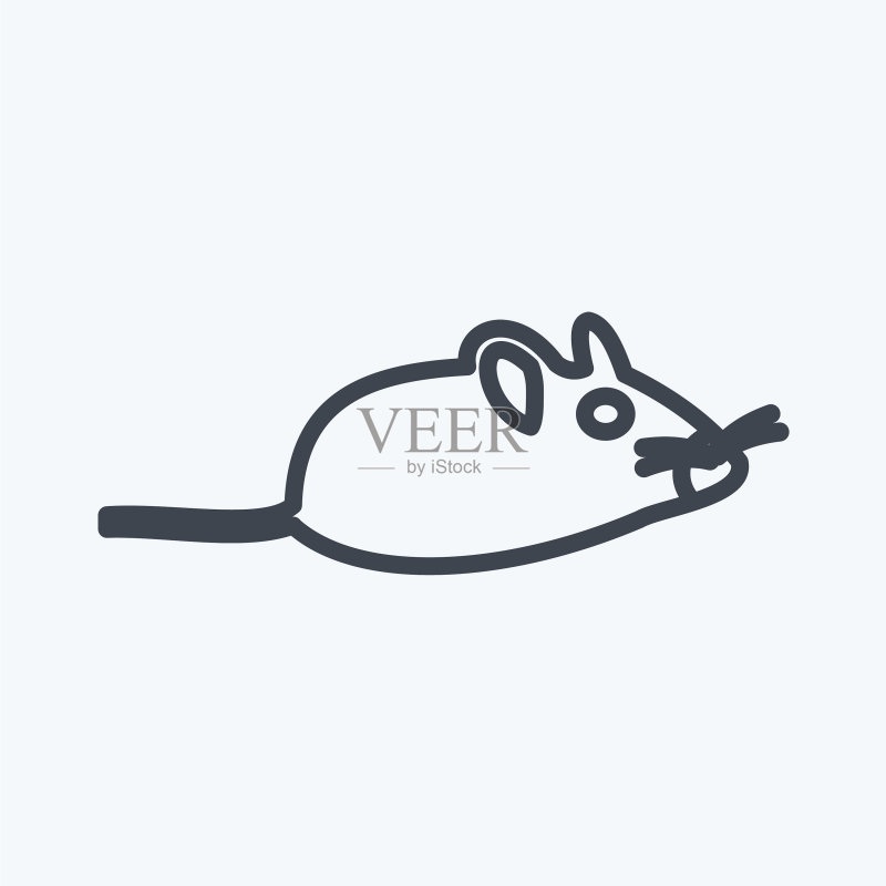 时尚线条宠物鼠图标图标素材