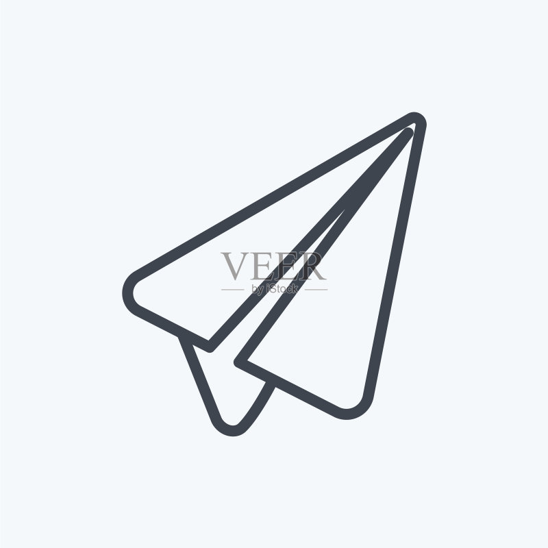流行的线性风格发送消息图标图标素材