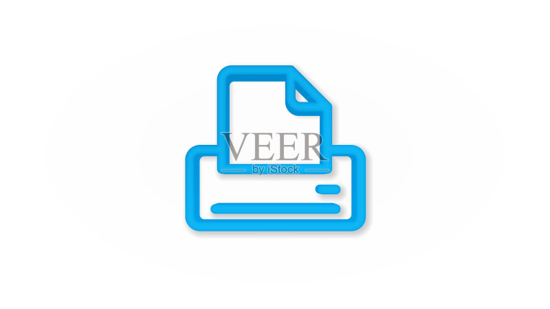 3D打印机线性图标图标素材