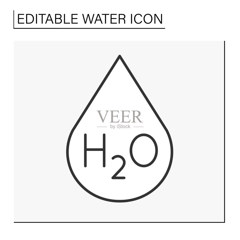H2O分子式线条图标图标素材