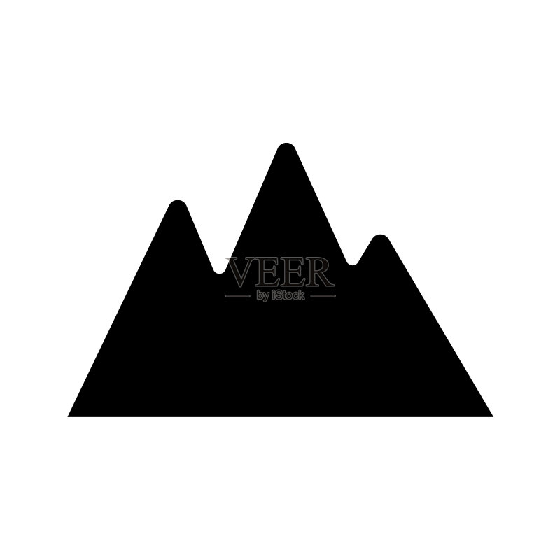 山峰Logo扁平设计Logo模板图标素材