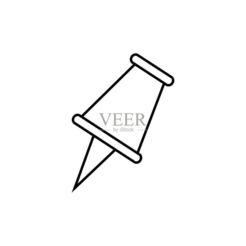 网页移动信息图表图钉线性图标图标素材
