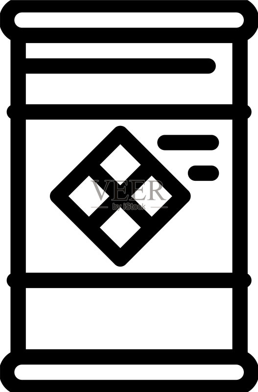 桶装特种化学品线性图标图标素材