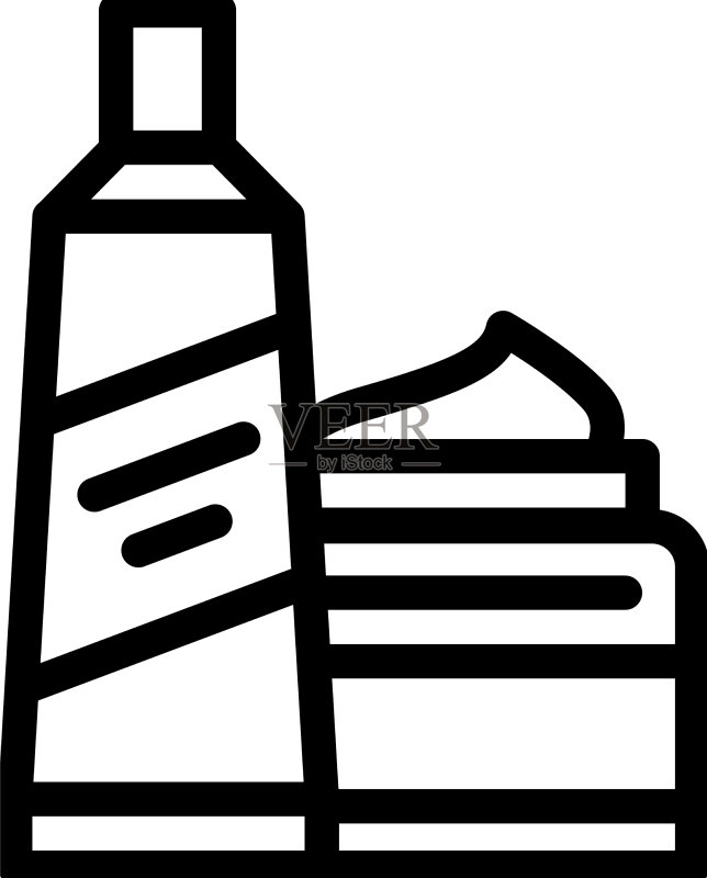 爽肤水和磨砂化妆品系列图标图标素材