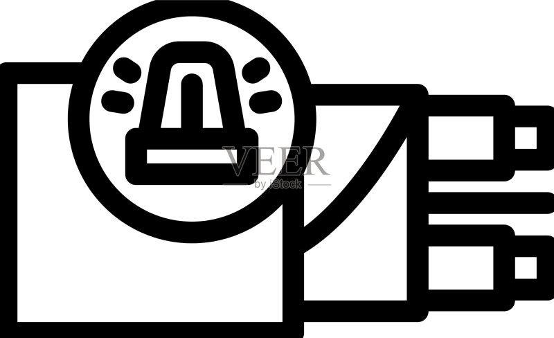 警报系统电缆线路图标图标素材