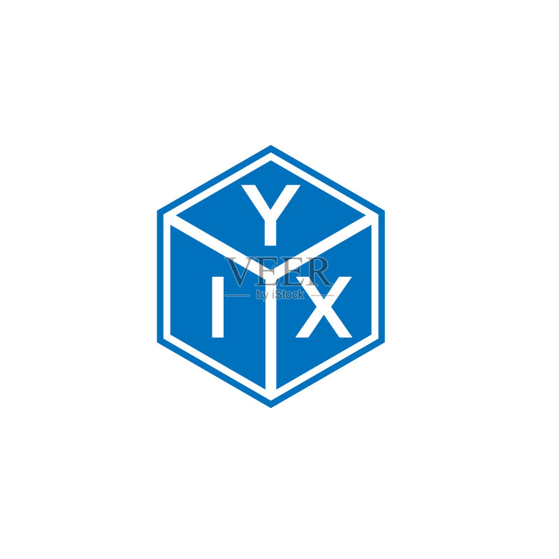 白色背景上的YIX字母标志设计图标素材
