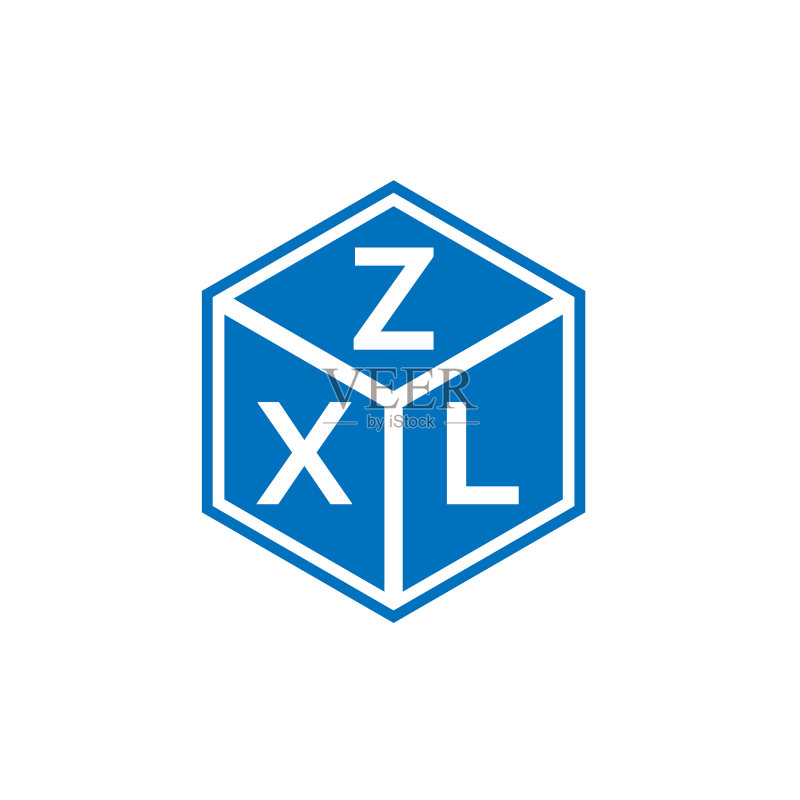 白色背景上的ZXL字母标志设计图标素材