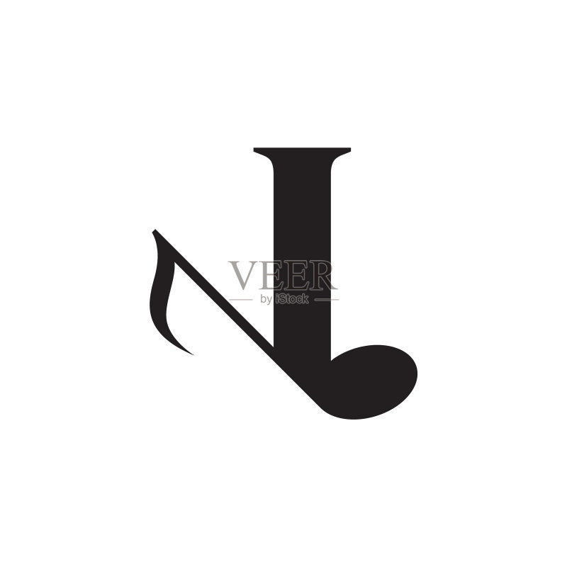 字母I音符标志设计元素图标素材
