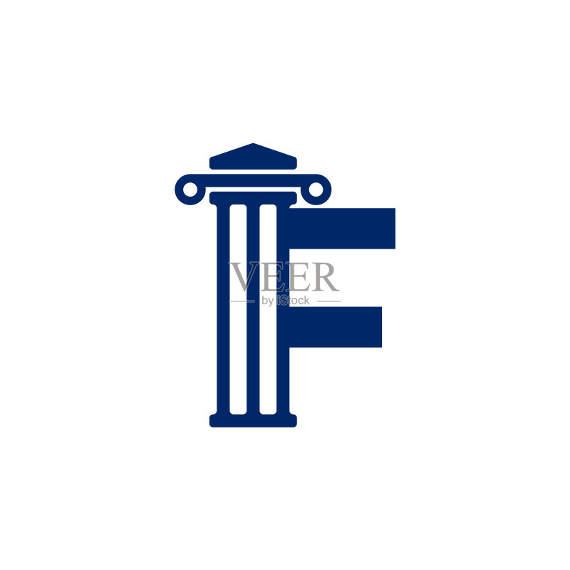 律师事务所字母F标志设计模板元素图标素材