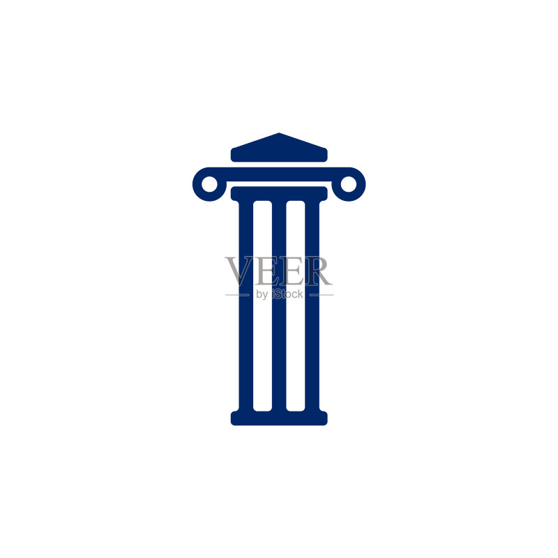 律师事务所I字母Logo设计模板图标素材