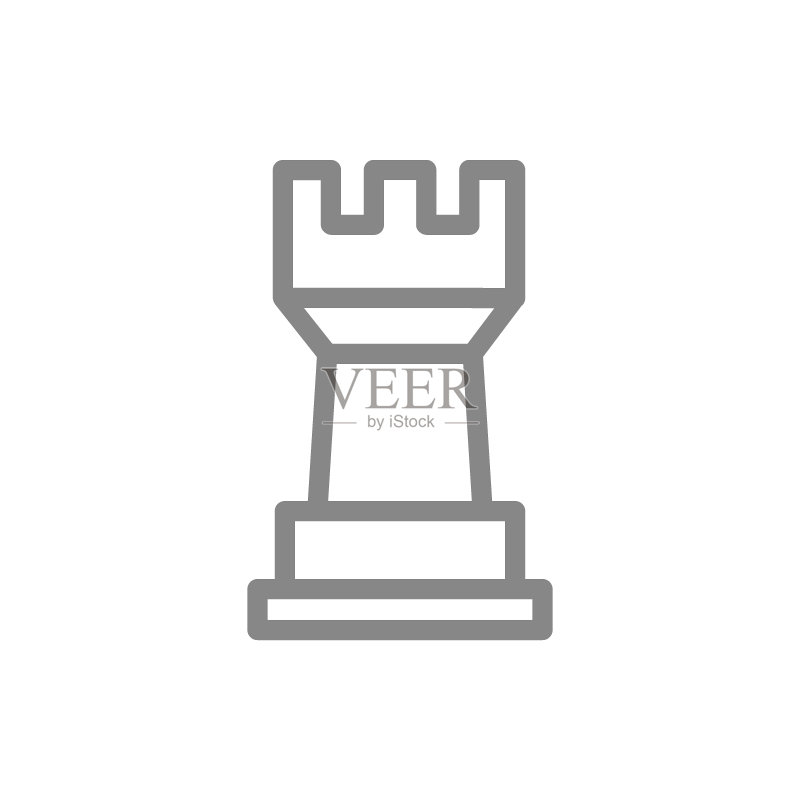 国际象棋车子线性图标图标素材