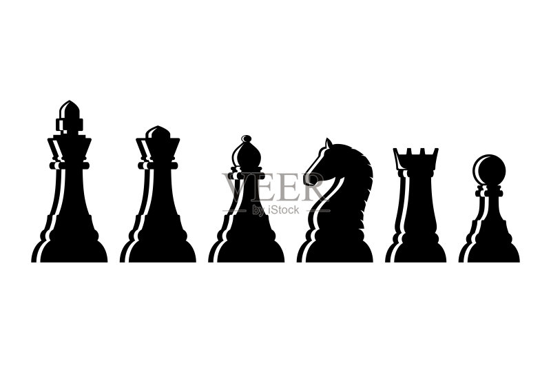 黑色棋子图标矢量图图标素材