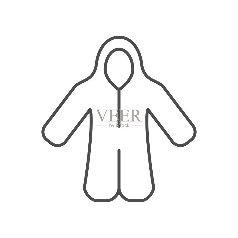 工业工作服线条图标图标素材