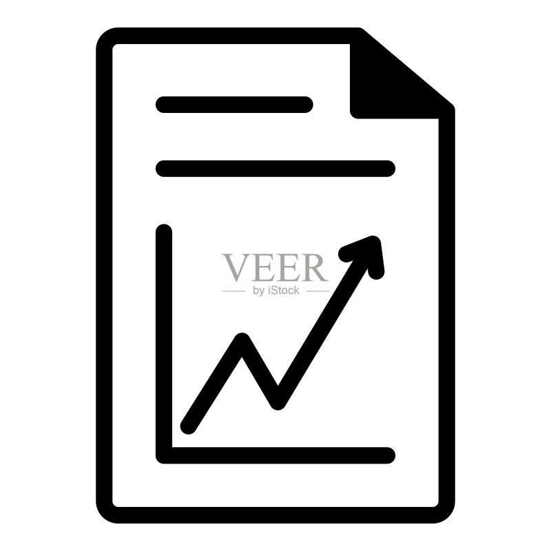 文档平面图标孤立在白色背景上图标素材