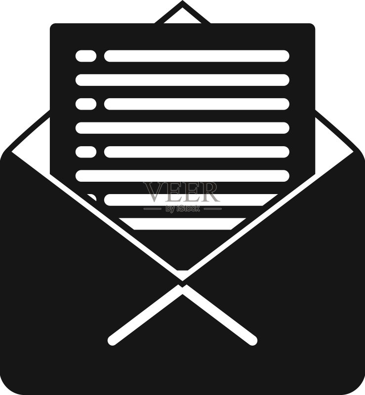 邮件报告图标简约文档纸张图标素材