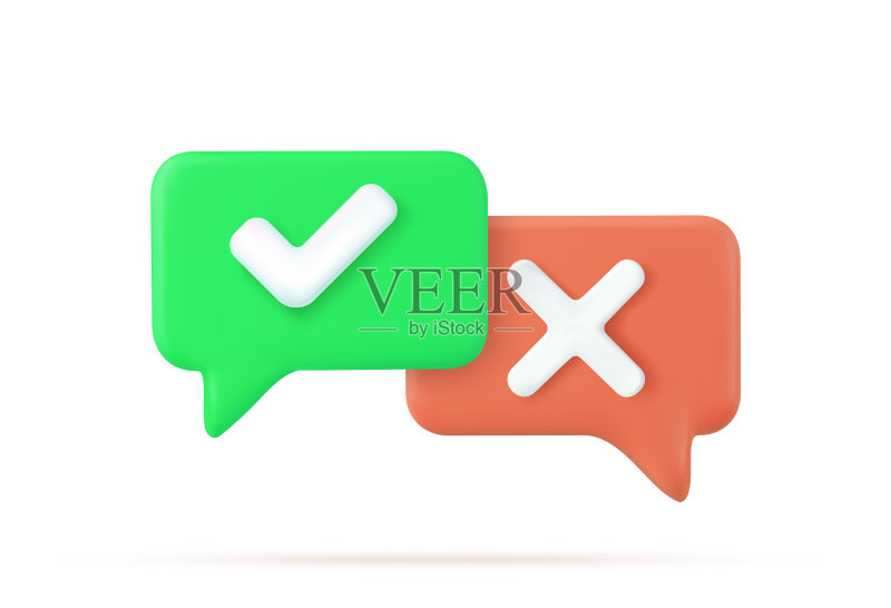 勾号和叉号标记符号图标素材
