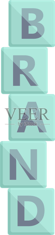 品牌塔图标卡通文字策略图标素材