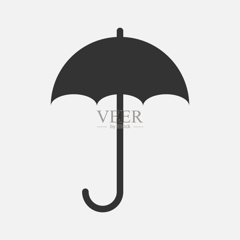 白色背景上的雨伞图标图标素材