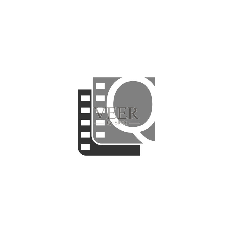 胶片模板中的字母Q图标图标素材