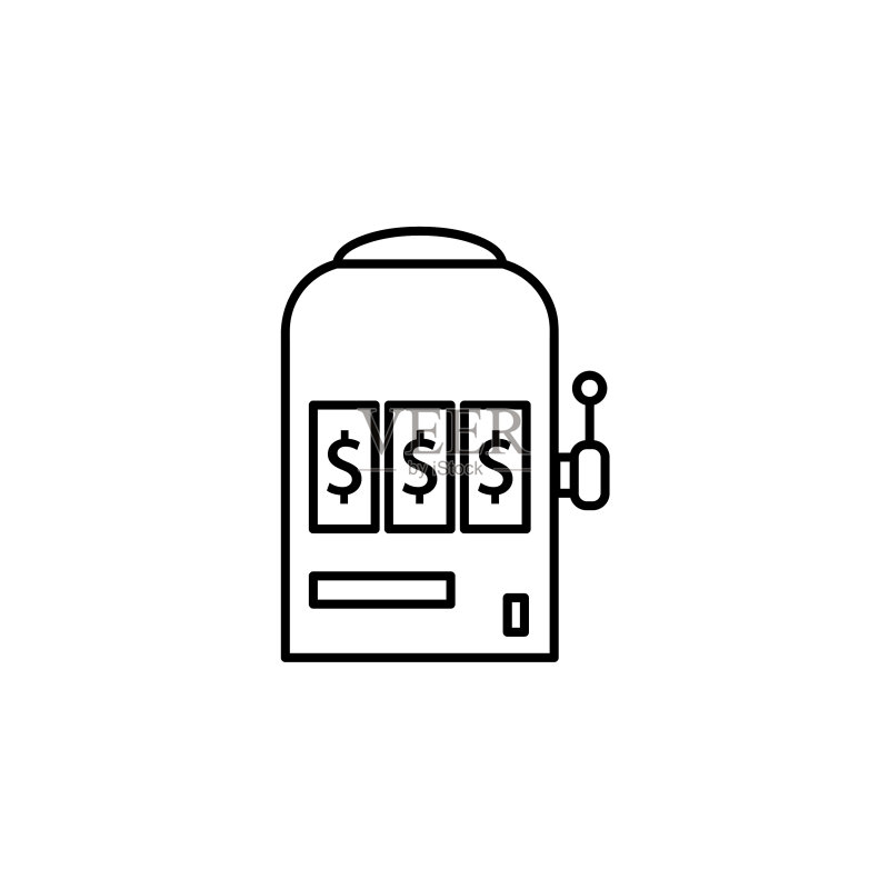 网页移动端老虎机线性图标图标素材