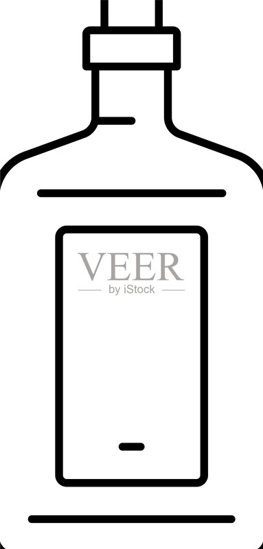 饮料瓶线条图标图标素材