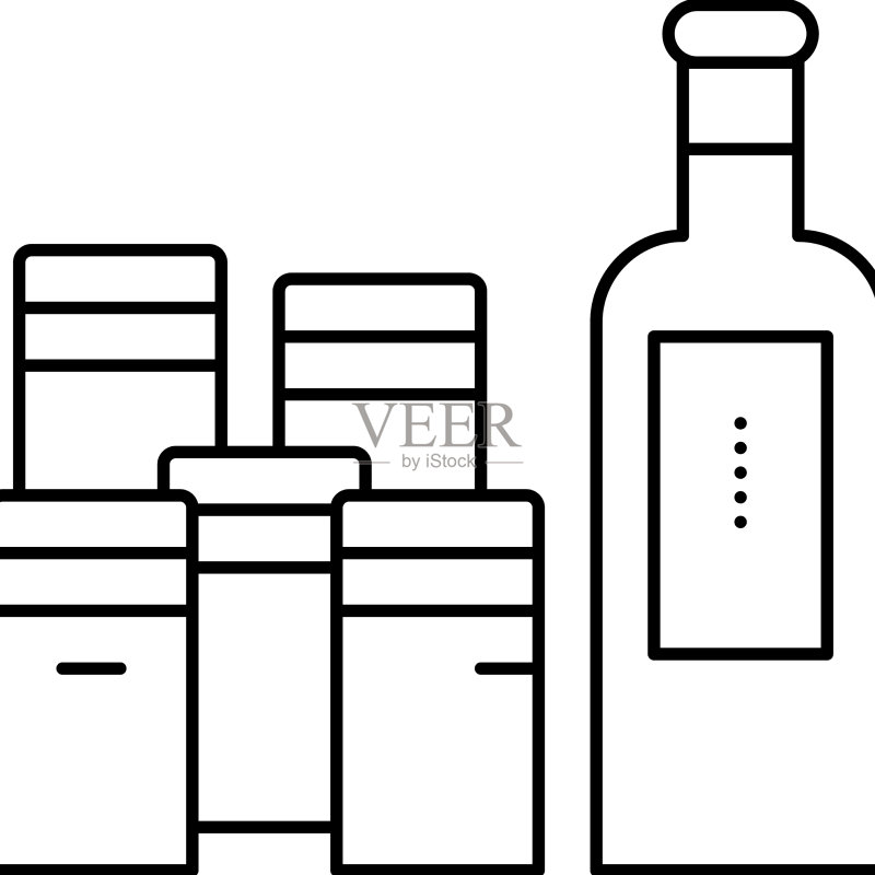 香料容器线条图标图标素材
