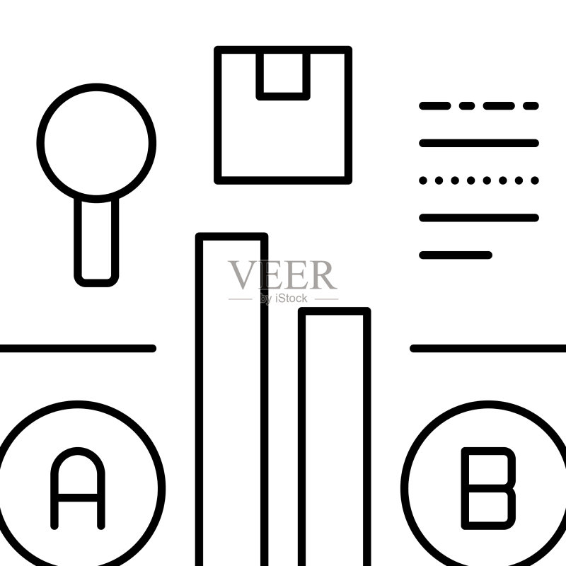 市场对比线条图标图标素材