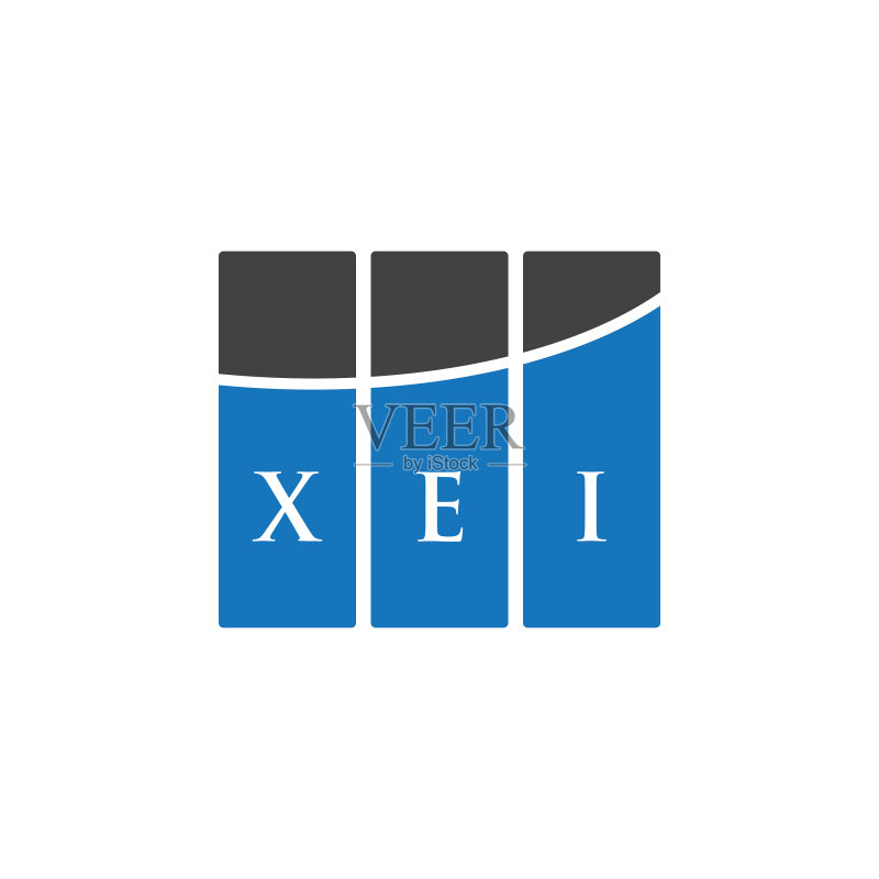 白色背景上的XEI字母标志设计图标素材