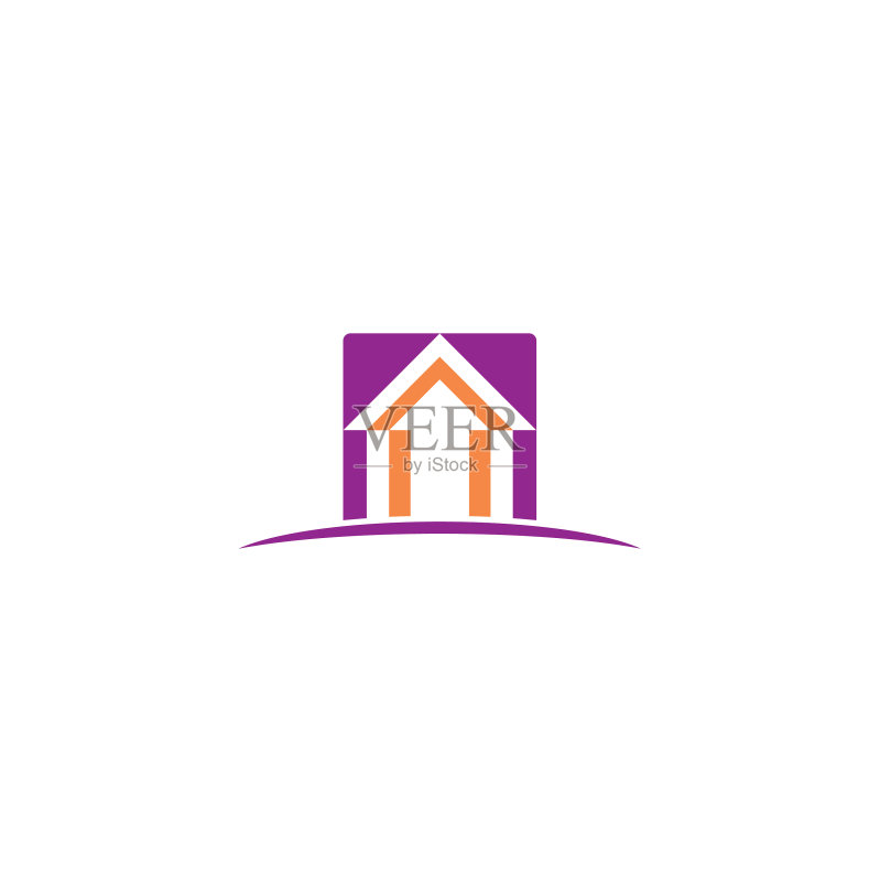 房屋地产箭头公司logo图标素材